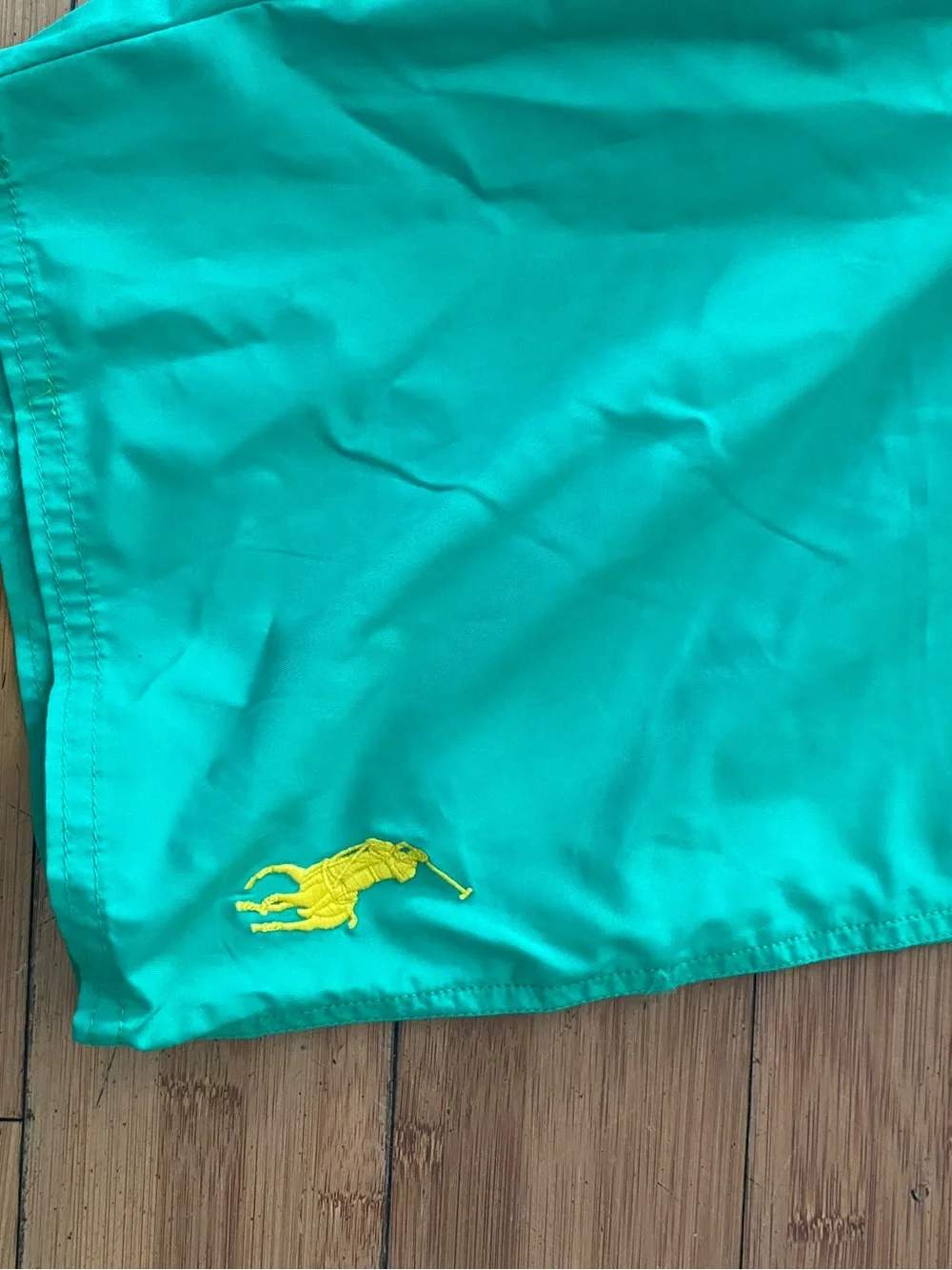 NWT Green Polo Swim Trunks with Yellow Pony Logo Sz XL(18-20) Boy’s